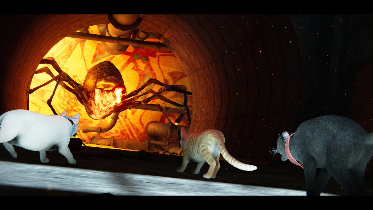 VRCFins's tweet image. Here are some of the pictures that I submitted for a photography showcase last year.

If you have visited my works in the past, you probably have stumbled upon some of these cats before.

Their names are Yuki (white), Ash(Black), and Eggy(Orange).

While Ash and Yuki are the