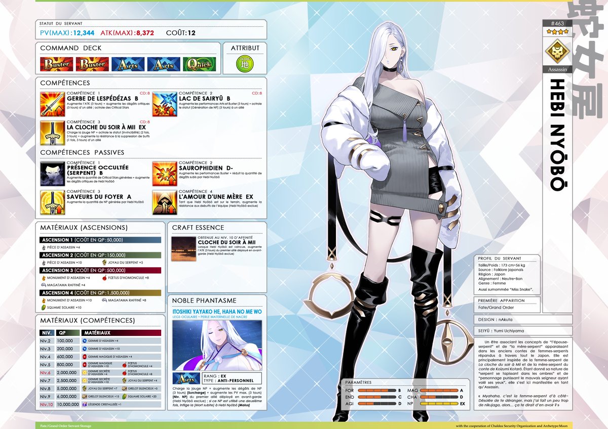 🌐 #FGOServantStorage

Servant #463 : Hebi Nyōbō (Assassin ★4)