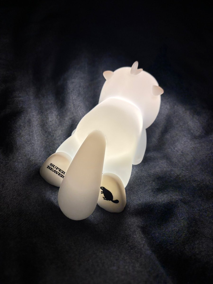 ビーバーちゃんルームライト可愛すぎる🦫！！ 思ってたより光るし