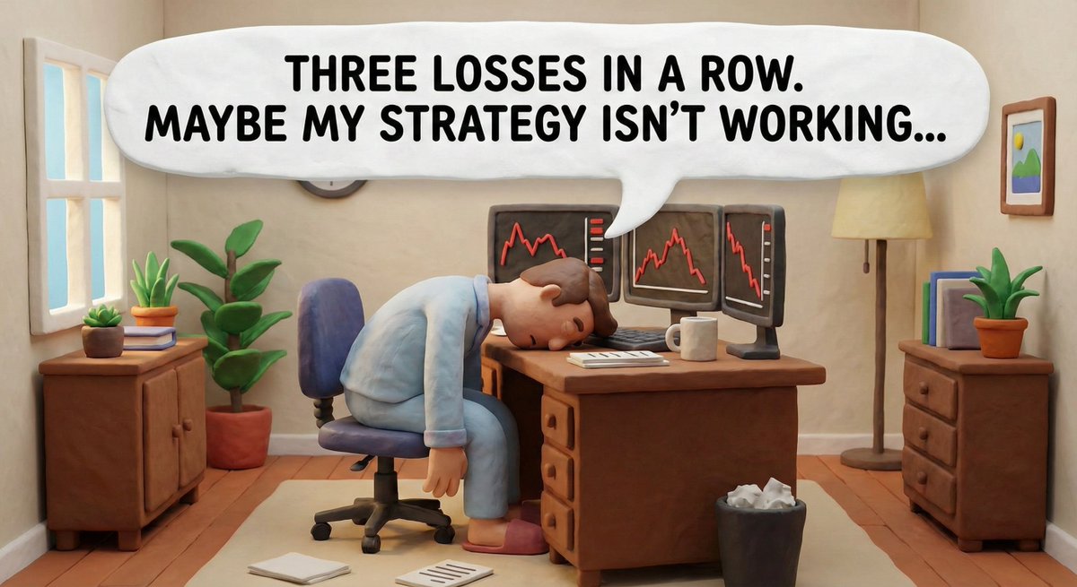 【Your Losing Streak Isn’t a Mental Problem – Structure Can Solve It】

Many traders suffer through losing streaks and end up abandoning their rules.
But professionals don’t treat a losing streak as something abnormal.
They build “variance” into the way they operate, and still
