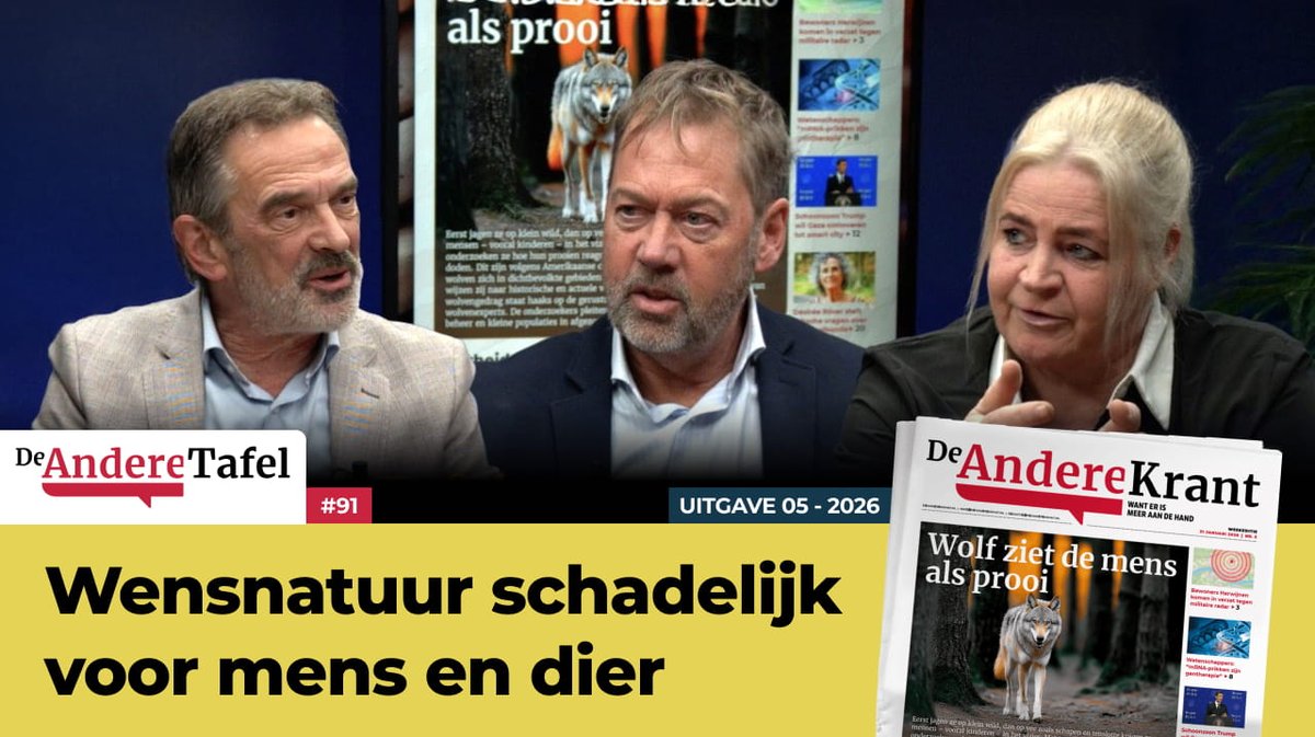 Pieter Stuurman praat in de 91ste aflevering van De Andere Tafel met gasten Annemieke van Straaten (Stichting Annemieke) en Eric Kemperman (Eerste Kamerlid FVD) over wensnatuur en re-wilding, een onderwerp waar veel om te doen is. Doen al die plannen de natuur te herstellen recht