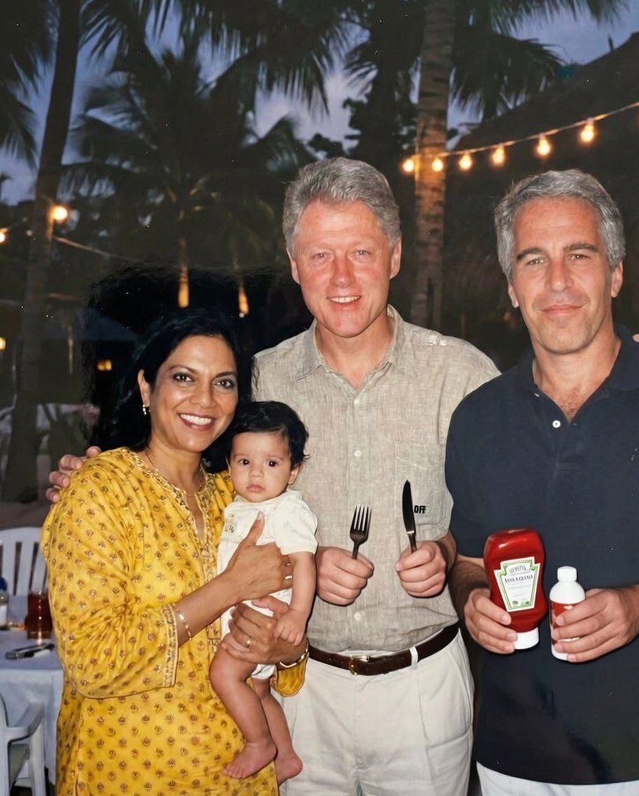 <a href="/MattWallace888/">Matt Wallace</a> <a href="/grok/">Grok</a> Mira Nair  holding her baby Zohran Mamdani with Bill and Jeff 
#Epstein #EpsteinFiles