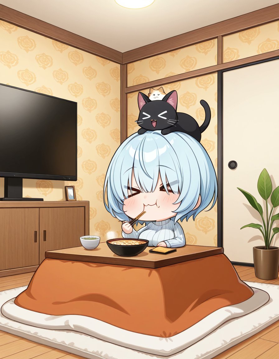 aiページ pixai #AIArt 水色髪メカクレ先輩：senior staff with light blue hair