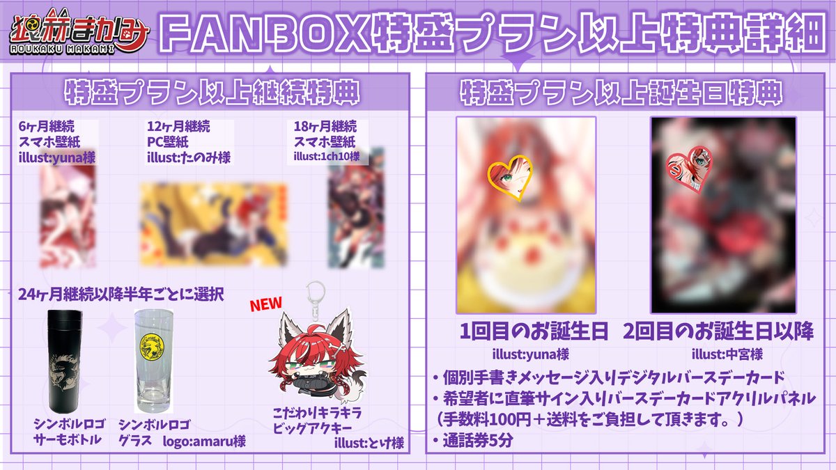 FANBOXの継続特典のリアルグッズの発送が完了しました🙌✨ お待たせし