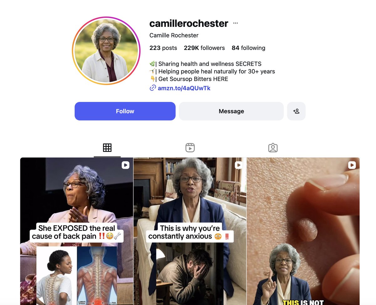 daffyduckinson's tweet image. $90k–$170k/month ai grandma health pages scale by talking about fears people already carry

they don’t sell supplements directly
they don’t scream buy now
they don’t look like ads

they post calm grandmother style explanations
simple causes behind everyday pain and anxiety
and…