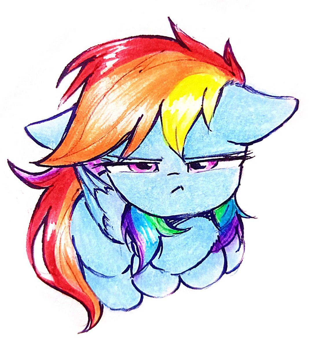Happy Dashie Day! This is an unamused Dashie by <a href="/LiaAqila01/">LiaAqila 🌟 Comm Open 🌟</a>! She's one of the coolest Rainbow Dash artists out there, I mean just look at this Dashie? Hello?