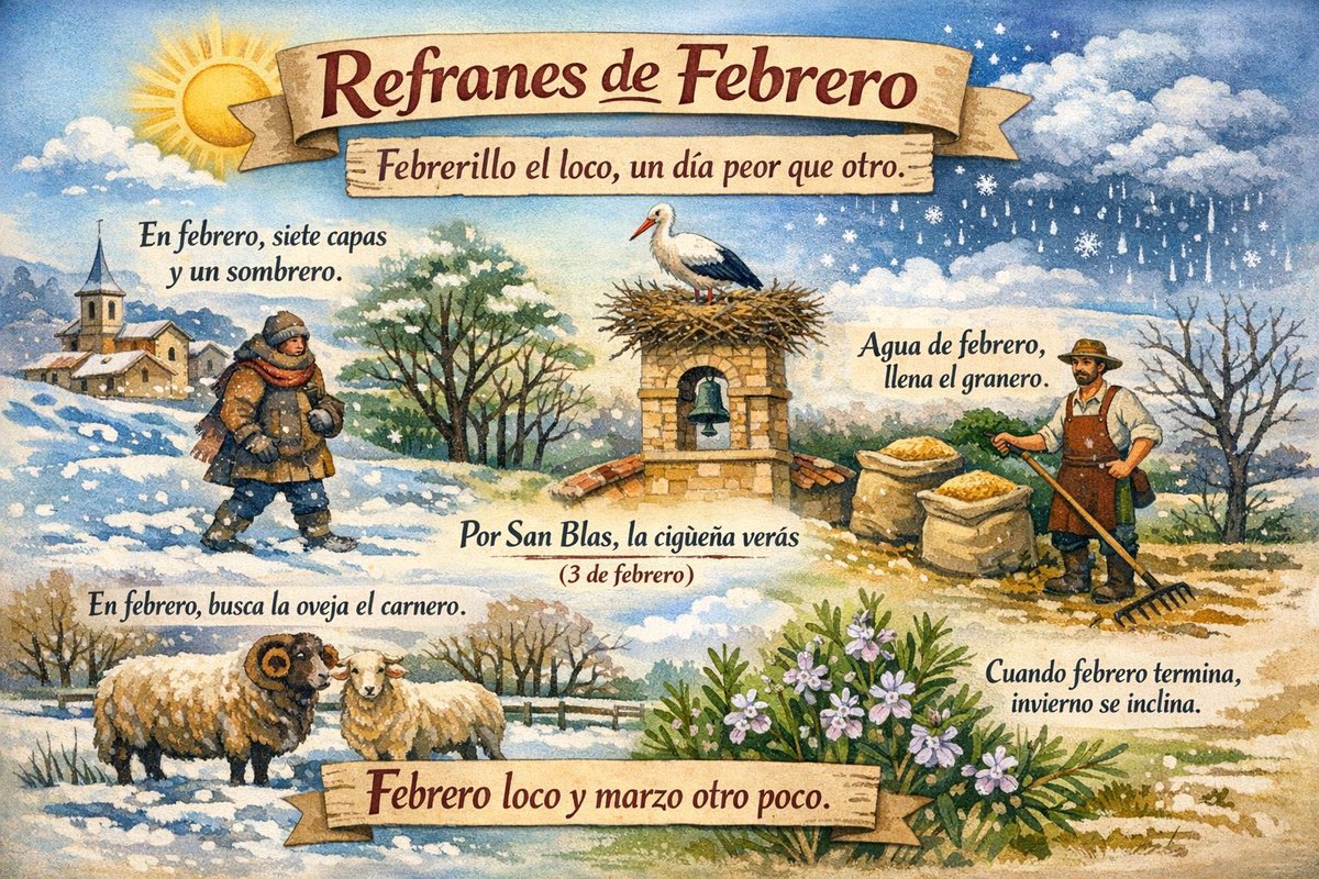 ¡Hola febrero! A few proverbs and popular sayings to start the new month in class.