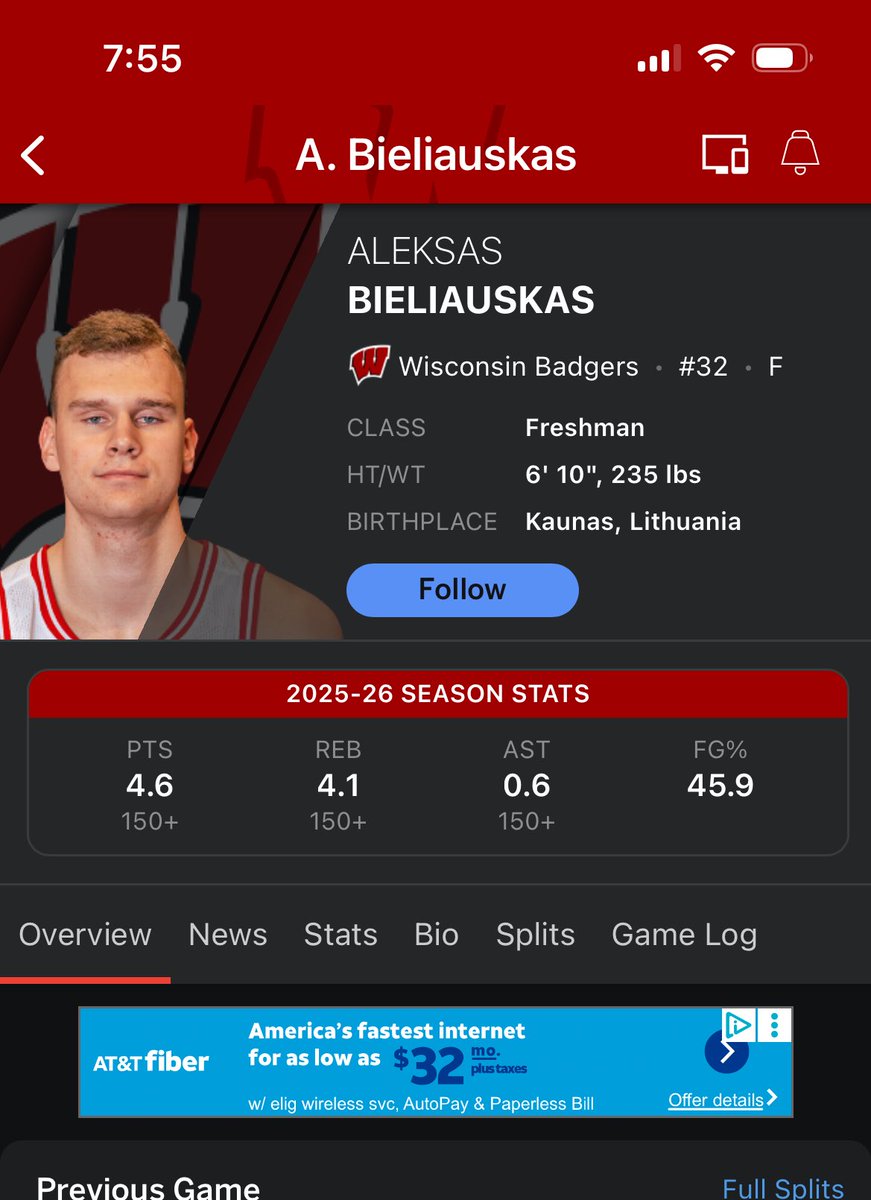 BriceMarich's tweet image. Crazy to think he had 17 against #Michigan and since then, he has had only 25 total points combined in the last six games.