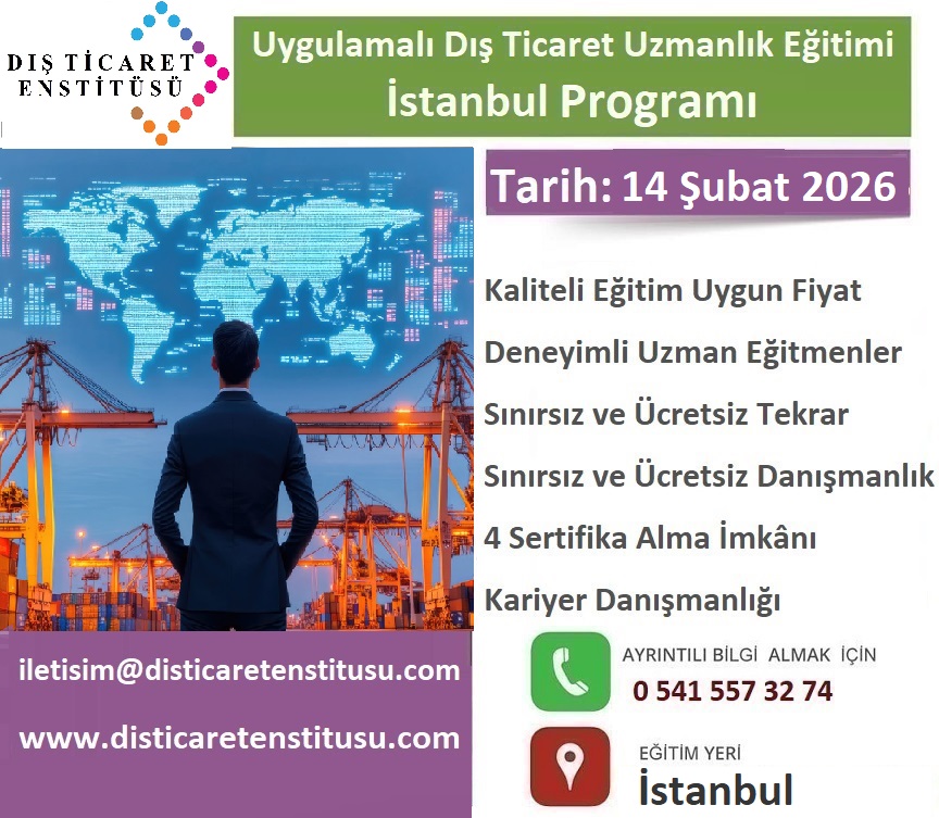 İstanbul Dış Ticaret Uzmanlık Eğitimi Sertifika Programı

Dış Ticaret Enstitüsü İstanbul Dış Ticaret Uzmanlık Eğitimi Sertifika Programı Haftasonu Grubu 14 Şubat 2026 Cumartesi günü başlayacaktır.

disticaretenstitusu.com/guncel-egitiml…