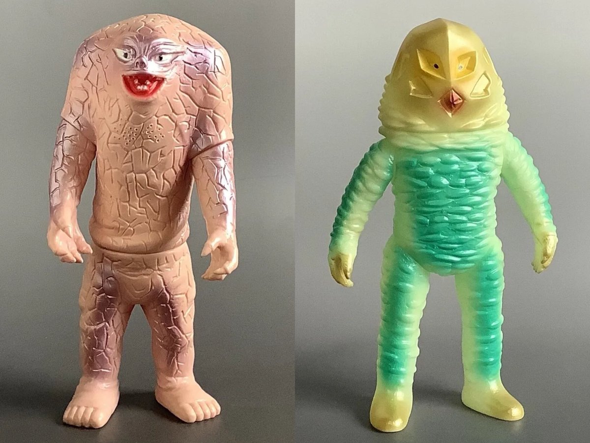 ブルマァク 復刻版で特に好きなのがこの2体 ピンクのジャミラと蓄光の