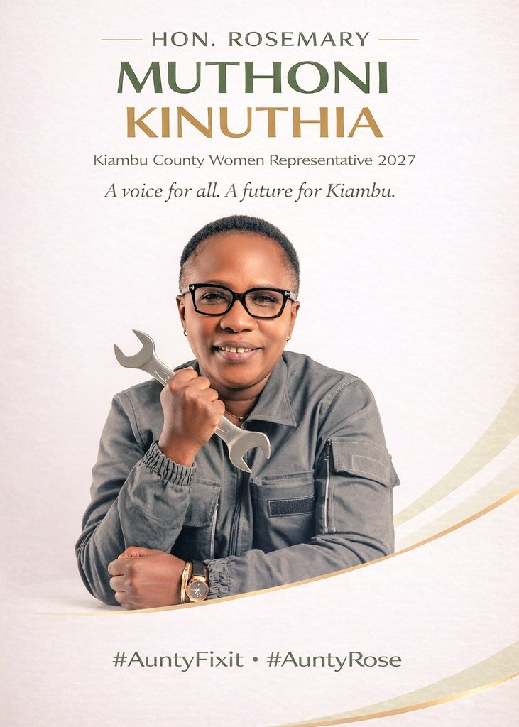 Offering yourself to the great people of kiambu is a bold step.
I strongly believe that you have what it takes to bring back dignity to the position of women Representative .
.#Kiambuwomenrep2027.
.#AuntyRose.
#Realissues
.#Realsolutions