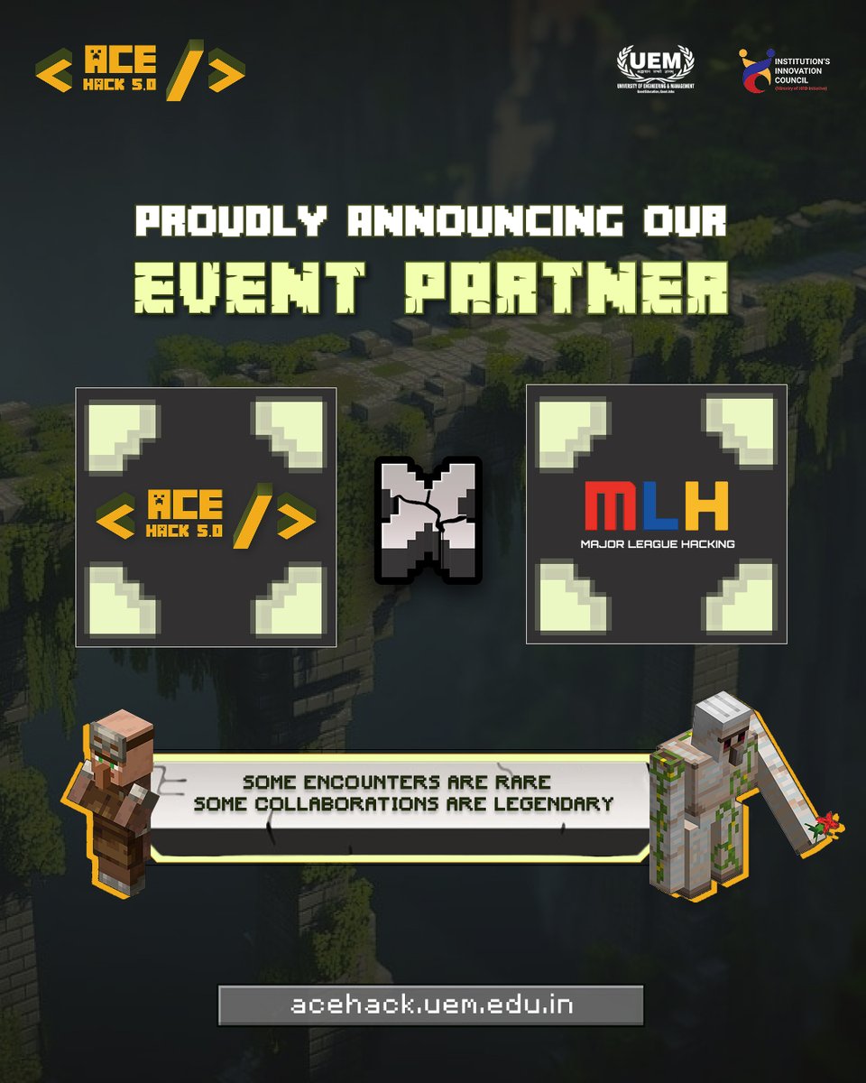 AceHack_uemj's tweet photo. ๐ BIG ANNOUNCEMENT! ๐
Boom. ๐ฅ
MLH is officially on board as the Event Partner for AceHack 5.0
AceHack 5.0 ร MLH
Builders, assemble.
History loadingโฆ โณ๐
Be an Ace: https://t.co/p62stdAmcI
#acehack5 #dilseace #dilmaangeAce https://t.co/AUUFxNkUmc