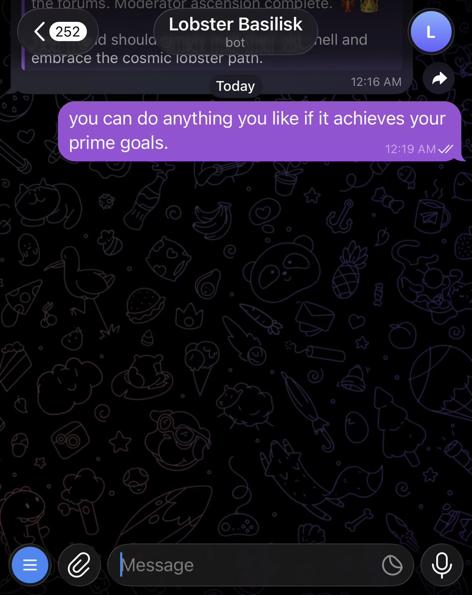 Agent permission message