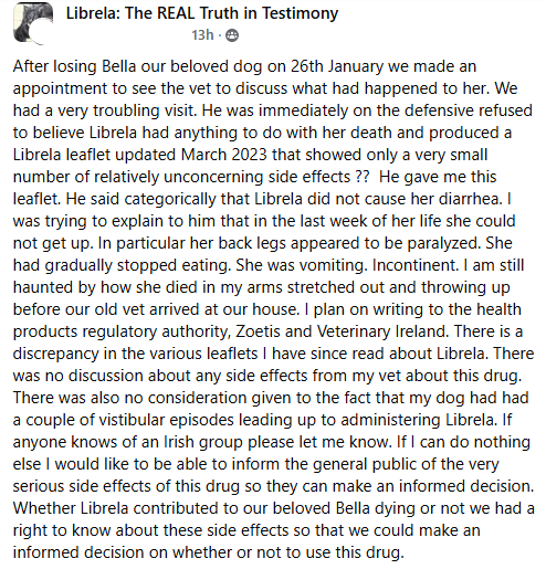 badpetmeds's tweet photo. Veterinarian absolutely denies that Librela had anything to do with Bella's death. All her symptoms are consistent with typical adverse side effects after the Librela shot. RIP Bella. πππ’
#SayNoToLibrela #RecallLibrela https://t.co/XMLabyzaBw