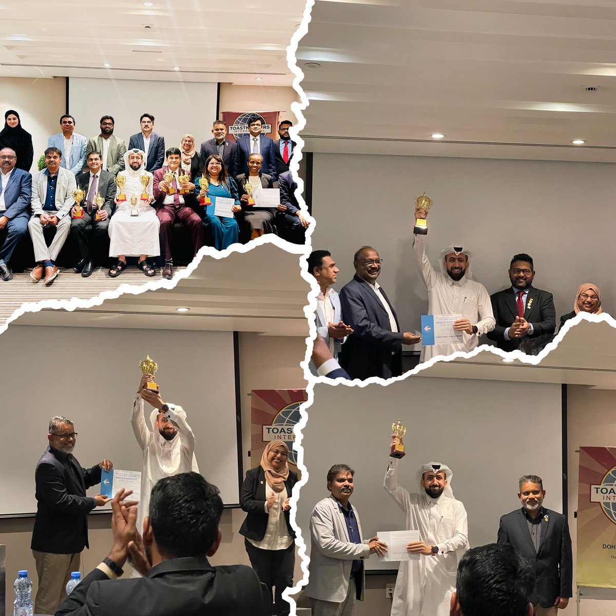 إنجاز اليوم 🎤🏆
في مسابقة الخطابة على مستوى المنطقة (Area 1):

🥇 الأول – الخطابة الدولية
🥇 الأول – الخطابة الفكاهية
🥈 الثاني – الارتجال

القادم: مسابقة الـ Division بإذن الله 🚀
#Toastmasters #الخطابة #تطوير_الذات