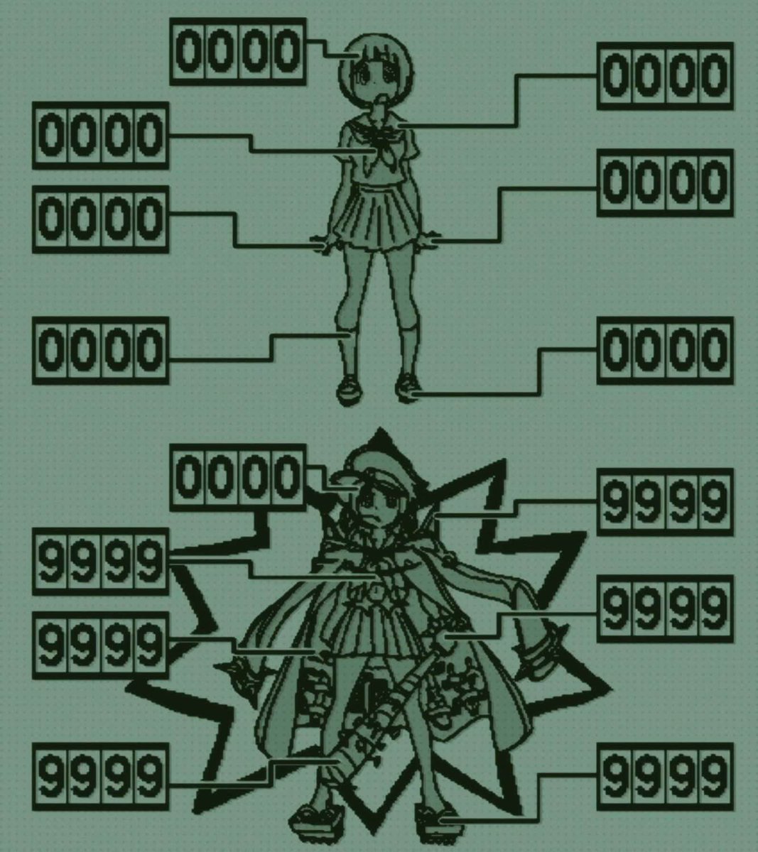 All stats leveled up except for the brain.