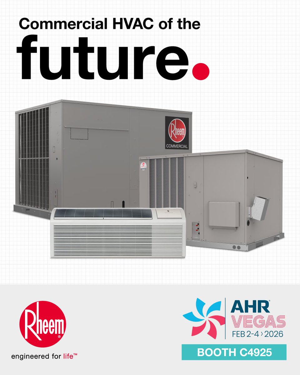 Easy to install. Serviceability. Packed with patented and exclusive technologies. Visit Rheem Commercial Air at <a href="/ahrexpo/">AHR Expo</a> February 2–4 at Booth C4925 to speak directly with product experts about the commercial heating and cooling equipment leading the future of HVAC.