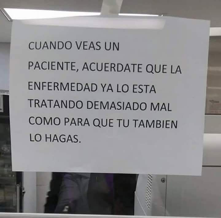 EnsedeCiencia's tweet photo. Va para todo aquel que trabaja en salud, sea médico, enfermero, camillero, el de la administración o el que está en la obra social. https://t.co/1tEKd4445i