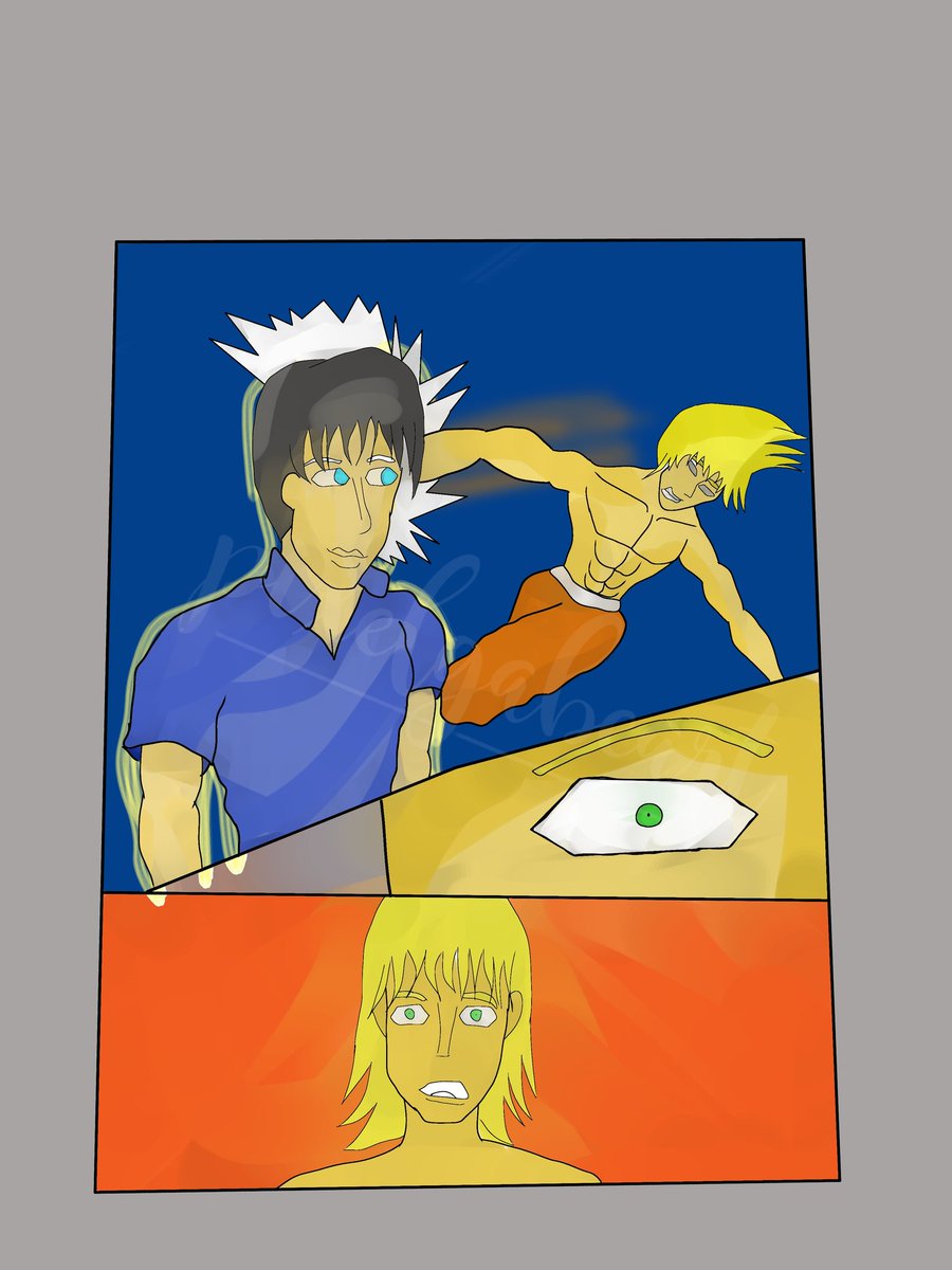 pixelgabeart's tweet photo. A comic/manga page for practice. I think I used One Punch Man as a reference for the first image. Hope you like it 😁
#art #comic #OC #manga #artmoots #digitalart #fanart #traditionalart  #drawings #ArtistOnTwitter #smallartist #illustration #originalcharacters https://t.co/pzWjHqcCxG