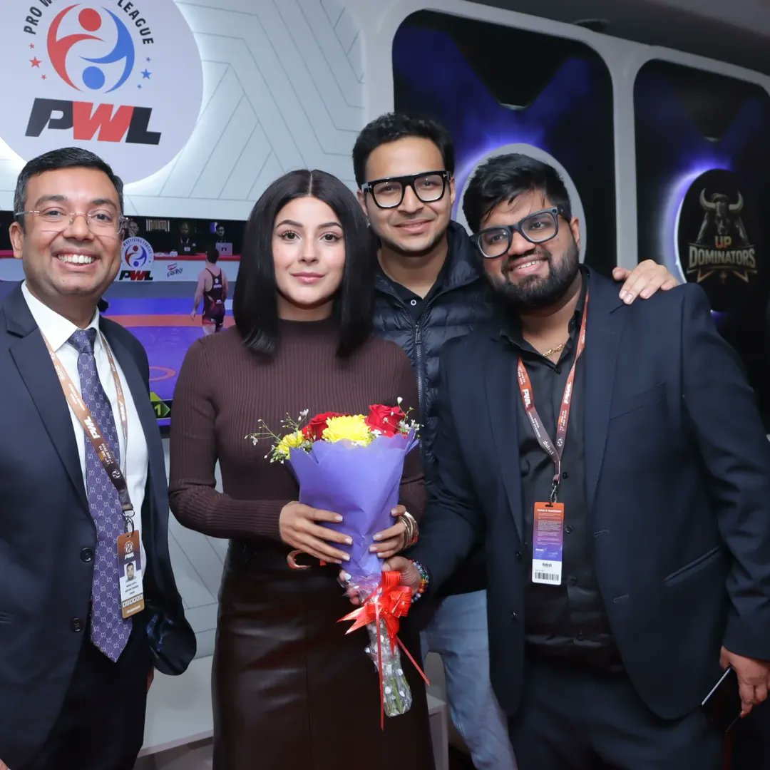 Haryana has the crowd behind them. Shehnaaz Gill joins the Finals night to cheer for the Thunders. Energy rising as the title clash begins. #shehnaazgill #haryanathunders #pwl2026 #finals #trendingnow