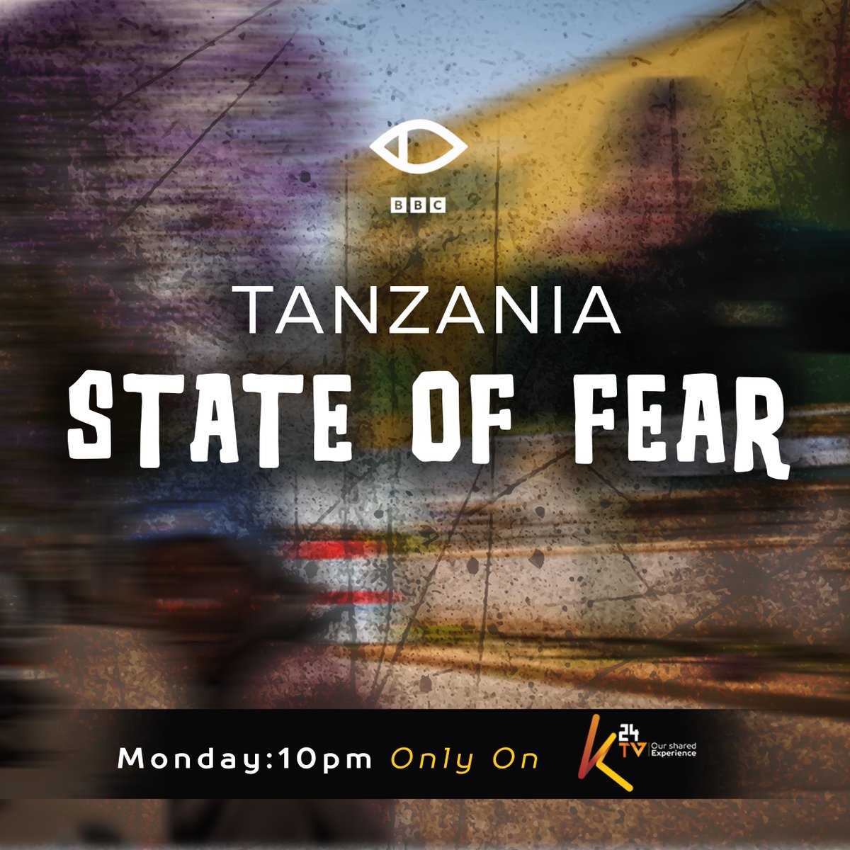 K24Tv's tweet photo. It was once a land defined by peace. Tune in tomorrow from 10 pm as we light the torch on the harrowing reality of life in Tanzania following a season of unprecedented post-election violence.
#StateOfFear https://t.co/kGBcfHUhud