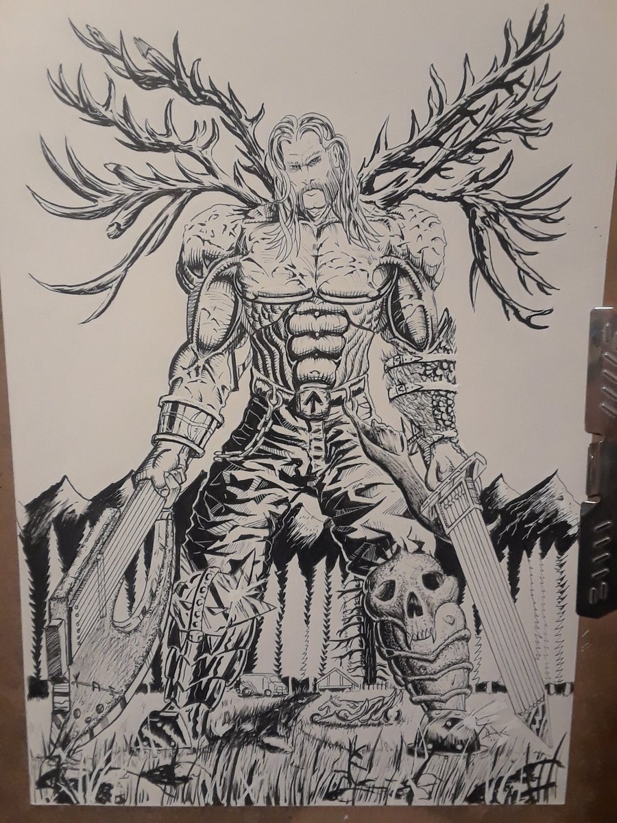 BATT_MURK's tweet image. Berht Helwär ⚔️
Beyond Ragnarok, in the 1990's Hel's bounty hunter that moonlights as a mechanic and viking shredder has hunted down bounties for hundreds of years. Today he is put to the test and must embark on a journey to face his greatest challenge from times past and…