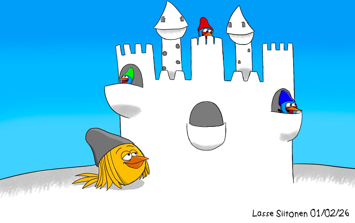 SiitonenLasse1's tweet photo. I builded a snow castle with the Blues.

#AngryBirds #AngryBirdsFanart #AngryBirdsFART #ABFlockArt #SnowCastle #Winter #Winter2026 #DigitalArt #DigitalWork #AngryBirdsOC #Birdsona #NewProfilePic https://t.co/1ibf0nBV1h