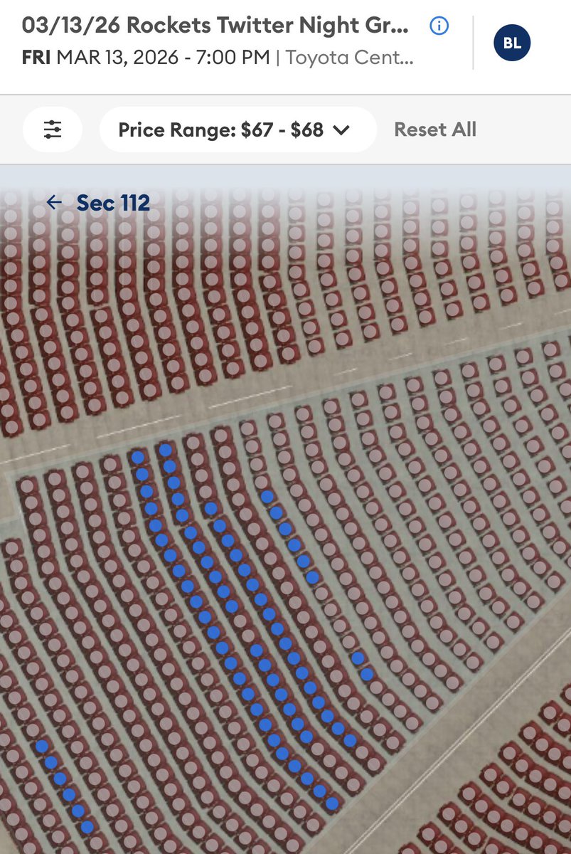 .<a href="/BiasedHouston/">ᵂᴵᴸᴸ</a> and I are hosting Rockets Twitter night again! This time on March 13th vs. the Pelicans 🚀 

We’ll be watching the game together in section 112!

Pregame meetup @ 5 PM
Game start @ 7 PM

Link to buy discounted tickets:
tix.axs.com/AQAAAAAAAADNKW…

Use code: BRADWILL