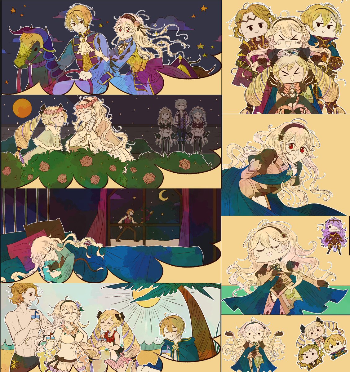 Since I've been posting old art I like, I thought I'd post these Fates Conquest drawings I made. I think Corrin is one of the most fun characters to draw lol. Also there's a reason there's like 0 Camilla rep here- it's not that I dislike her I promise