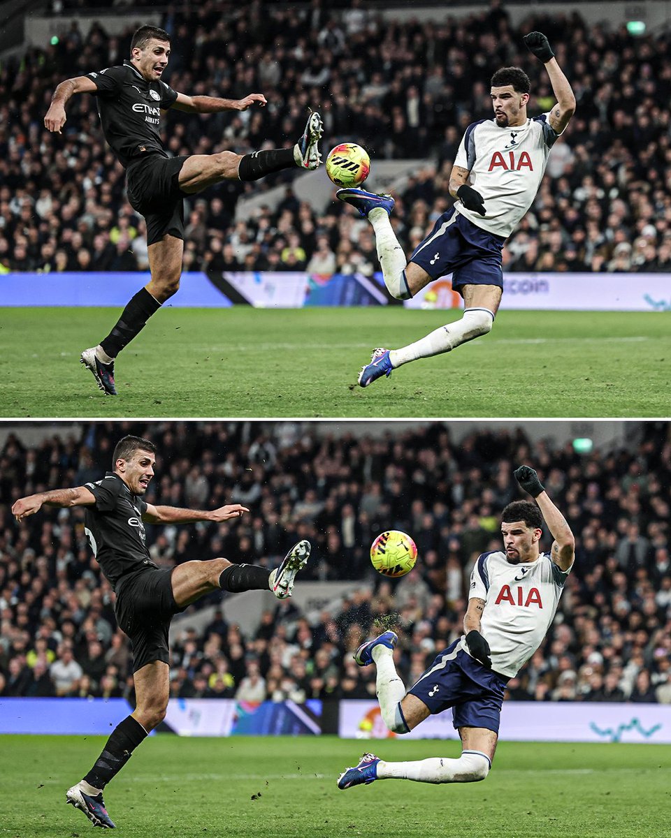 ESPNUK's tweet image. SOLANKE SCORPION KICK TO LEVEL FOR SPURS VS. MAN CITY 🤯🦂