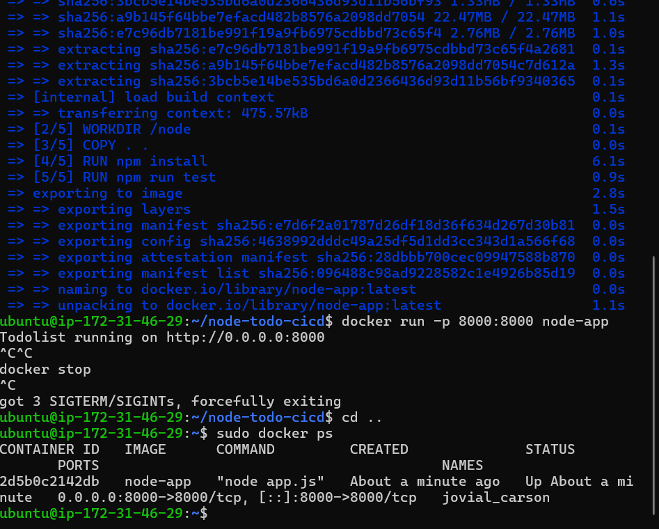 nikhilshaw575's tweet photo. Day 2 of @Docker 🐳
Built my own #Dockerfile, created images, ran containers, and #deployed a Node app on #AWS EC2 🚀
From docker build to docker run -p 8000:8000 — things finally clicked.
Still breaking stuff, still learning. 💪
#Docker #AWS #DevJourney #LearningByDoing #NodeJS https://t.co/BYSvA9LyML