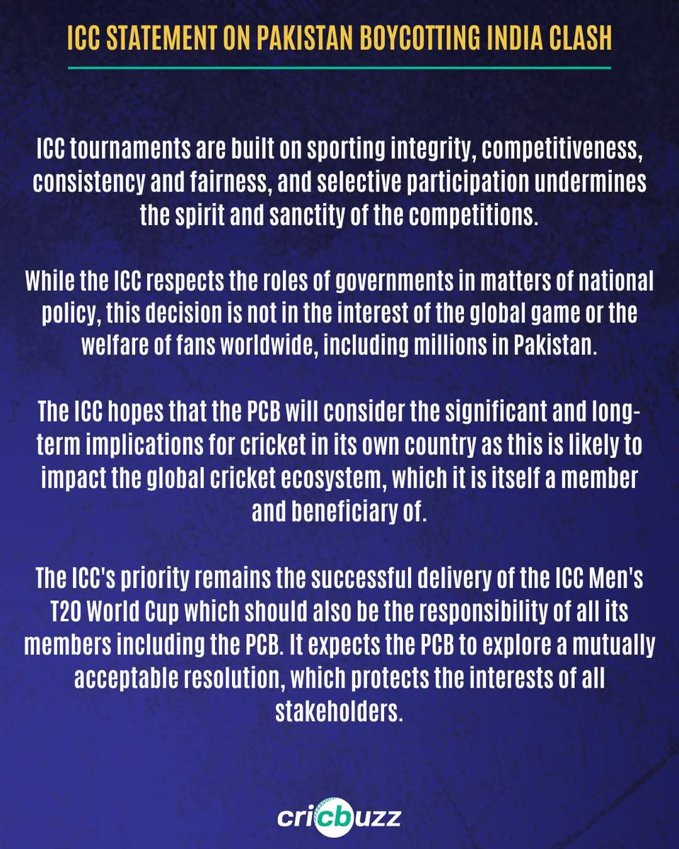 iahmedpathan's tweet photo. ICC's response.

Where are the sanctions sarrr? 😭😂 https://t.co/ZEDFOtmE5y