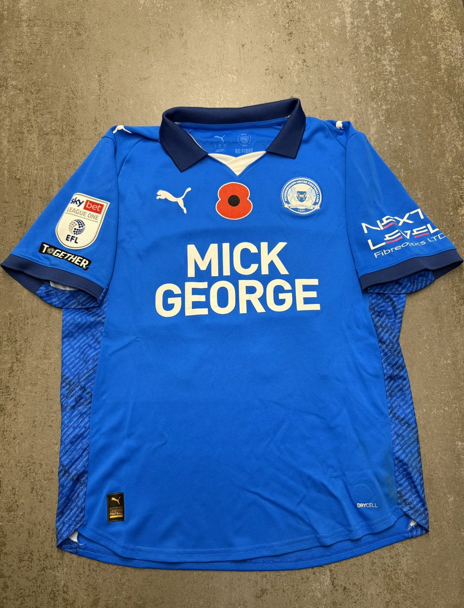 PufcMatchworn's tweet photo. Matchworn shirt: 
- 25/26 Season
- Peterborough United v AFC Wimbledon 
- Matthew Garbett 
@theposh 

#pufc https://t.co/9dpGAi5QoZ