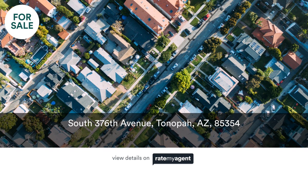 📍 South 376th Avenue, Tonopah, AZ, 85354

My latest listing on #RateMyAgent.
Arizona Real Estate Agent SA698504000
rma.reviews/q9v8240g4bsu

...
#ratemyagent #realestate