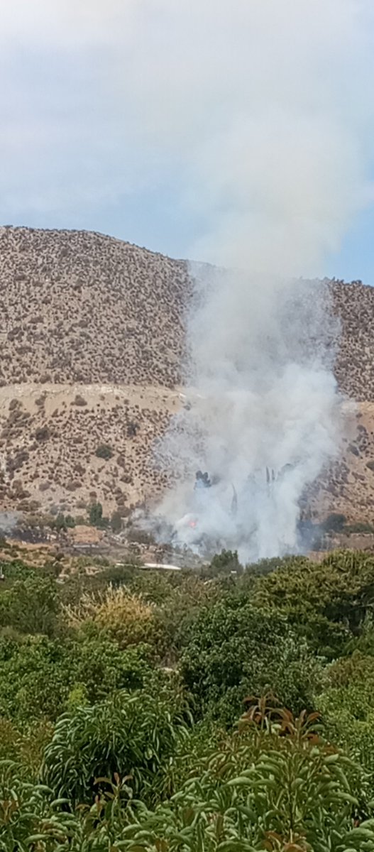Maxigalileo's tweet photo. Incendio en Cerrillos de Rapel, Monte Patria, @CLAVE_33 @alegriagonzaa https://t.co/DmEXJIMwgR