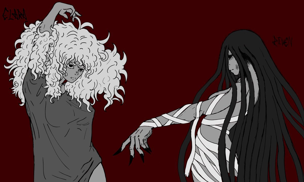 Ice_cat66's tweet photo. Riven e Elara, personagens do meu livro. #drawing #originalcharacter https://t.co/TdOknlcPr9