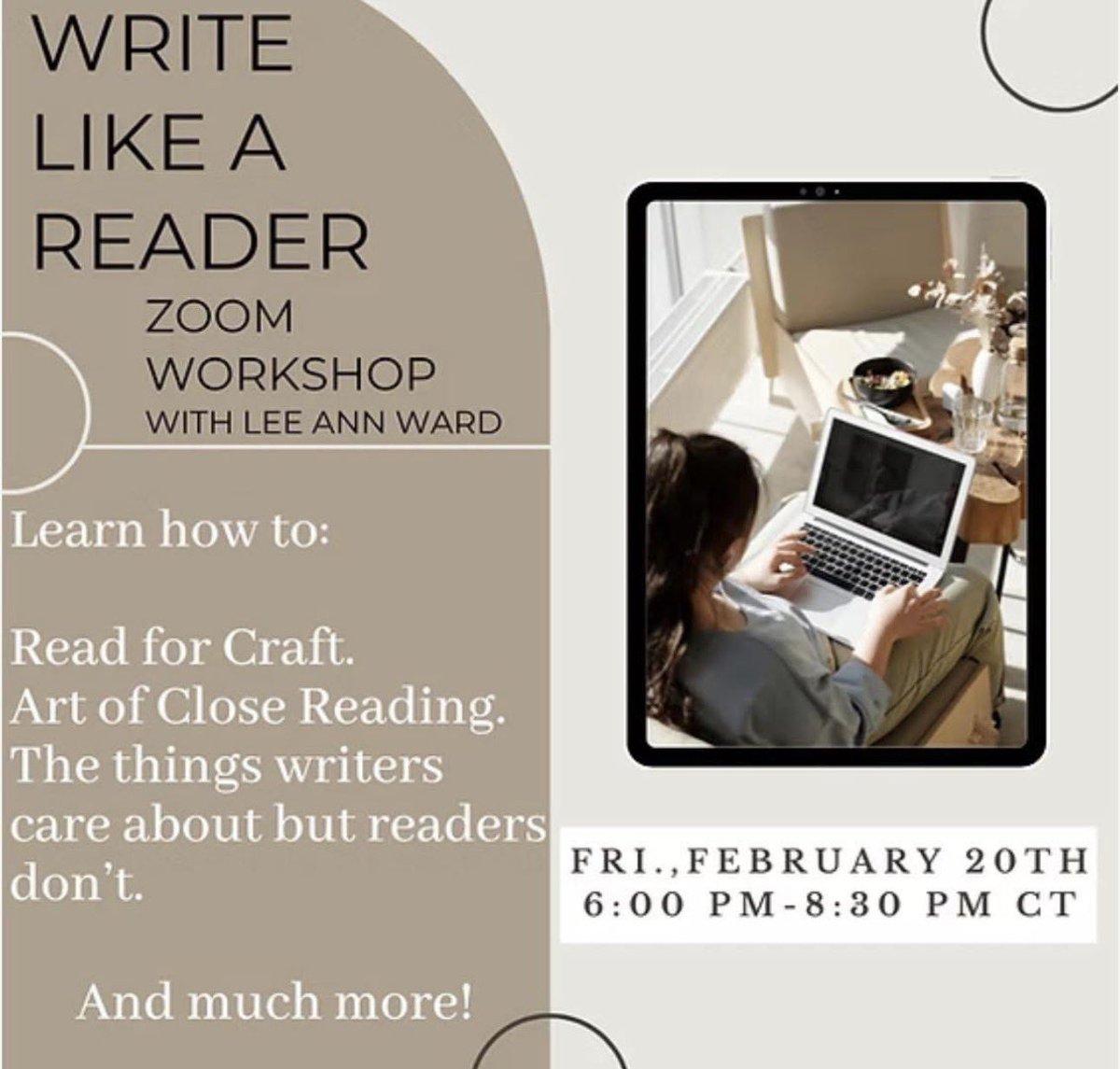 Nothing makes your writing stronger than learning to Write Like a Reader! This Zoom Masterclass is for every writer who's ready to make their readers happy &amp; their book a reader magnet! Join us Friday, Feb. 20th, 6:00 PM--8:30 PM CT #writingawayrefuge #writingcommunity