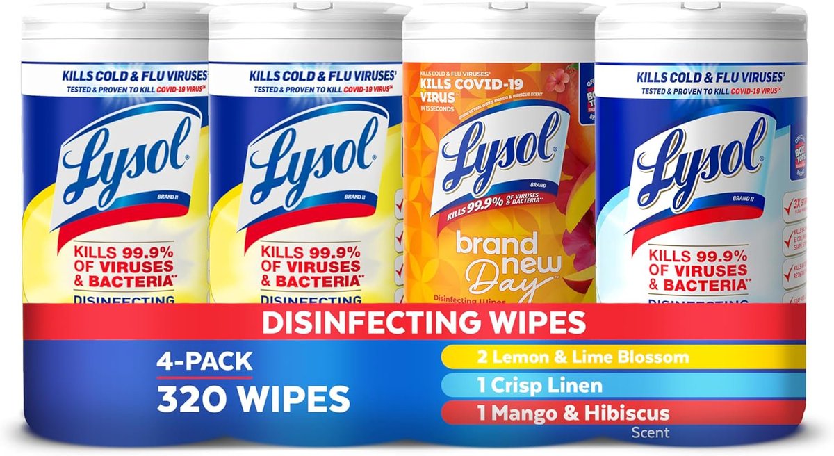 Wario64's tweet photo. Lysol Disinfecting Wipes Bundle, , 80 Count (4pk) is $9.95 on Amazon after subscribe &amp; save first order coupon https://t.co/CbSQqyLr8R #ad https://t.co/7rqoMEfylA