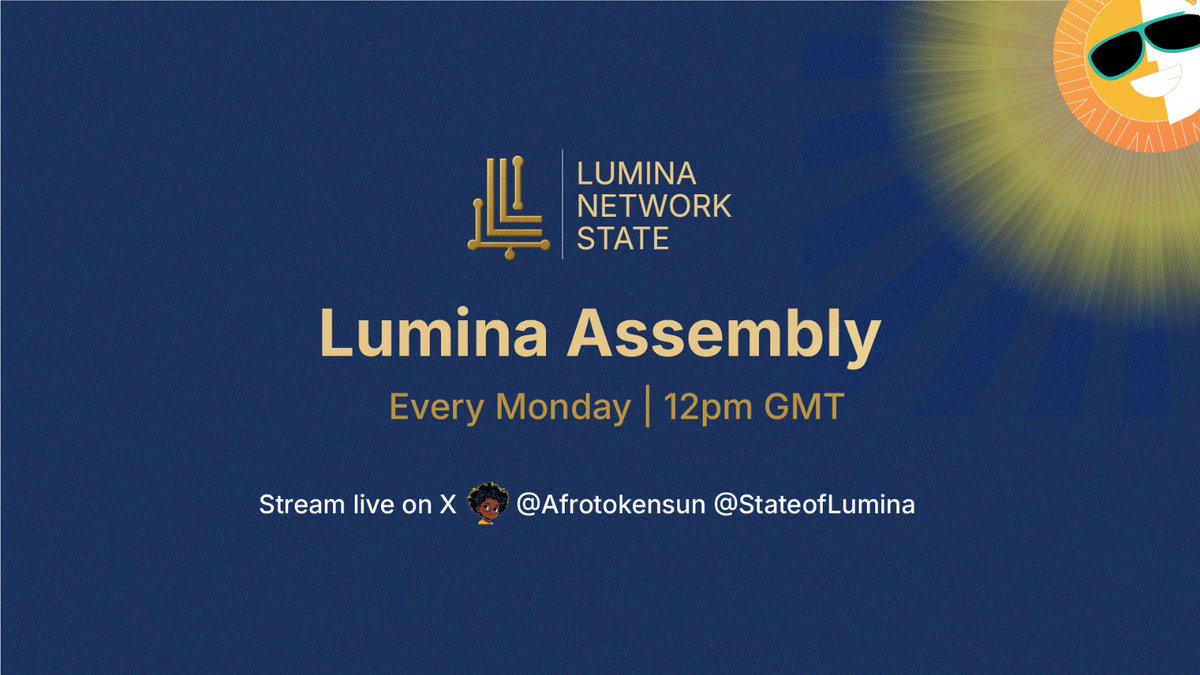 asiandu95608's tweet photo. Big moves at the Lumina Assembly!  Catch the latest on the Network State every Monday.#luminanetworkstate
#AfroToken  #mitropluslab . https://t.co/tWcEliOGOT