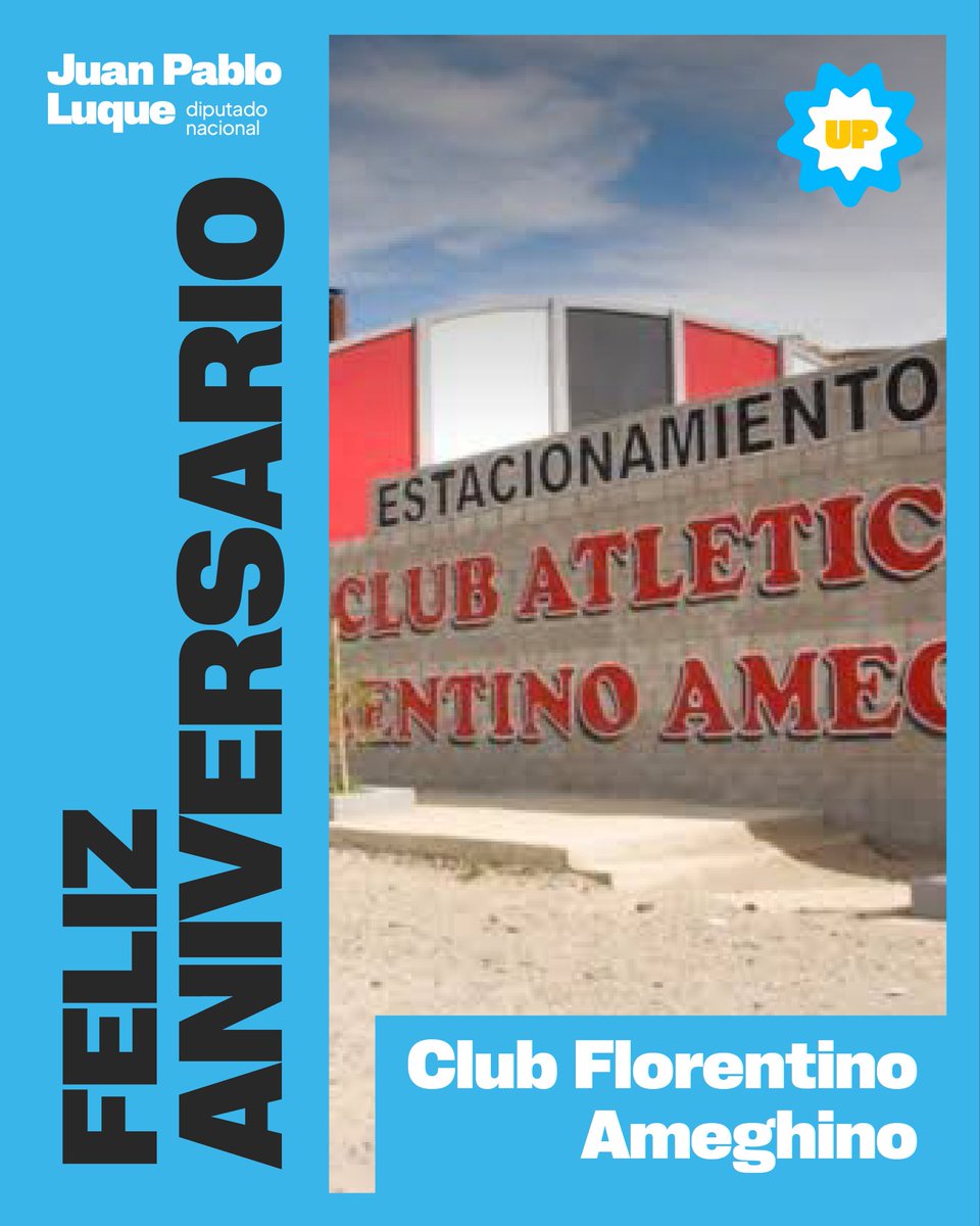 luquejuanpablo's tweet photo. En su 107 aniversario, quiero saludar a toda la gente del Club Florentino Ameghino y agradecerles por el trabajo inmenso que están haciendo al servicio de la comunidad, albergando a sus vecinos que están pasando el peor momento de sus vidas.

Los clubes son contención en todo sentido.