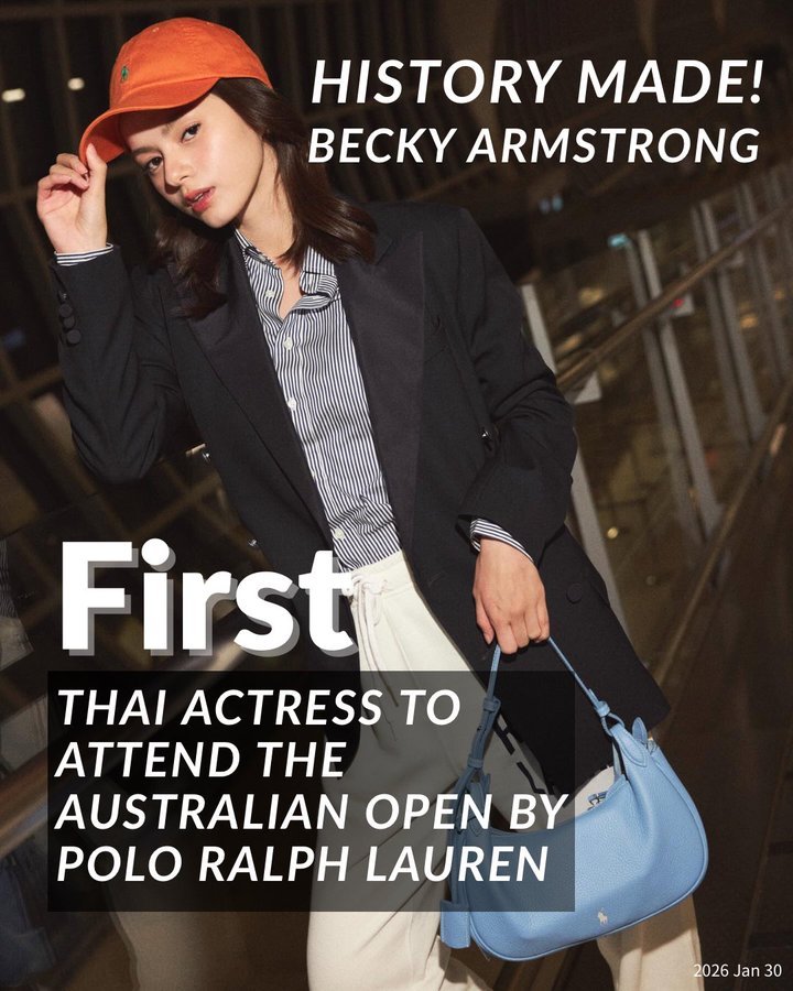 whateve65011678's tweet image. Becky as FIRST Thai Actress attending #AustralianOpen 🤧❤️❤️
So proud of you Becky 😭👏🏻
Your fashion works are beyond than just fashion shows. 🥰
Fashion x Sports 😍

REBECCA AT AUSTRALIAN OPEN 
#BeckyxPoloRLStyle 
#BeckyxAO26 #AO26
#VogueExclusive #beckysangels
#PoloRalphLauren
