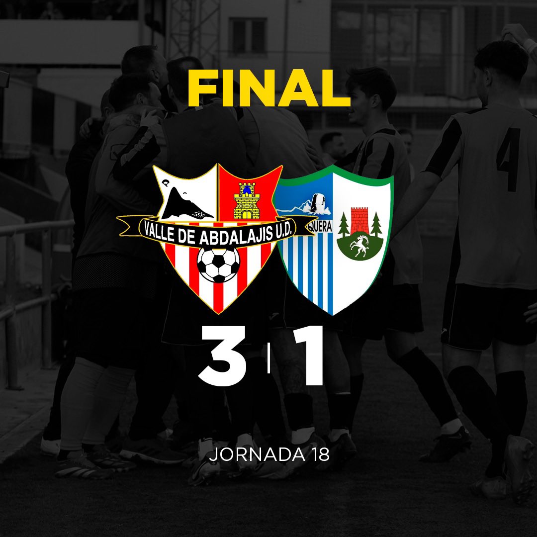 🔚 FINAL | ¡Victoria de equipo!

¡Los tres puntos se quedan en casa! Pepe con un doblete y Josemi hicieron los goles en el Jonathan Ruiz.

Valle de Abdalajís UD 3-1 CD Yunquera

#ValleYunquera