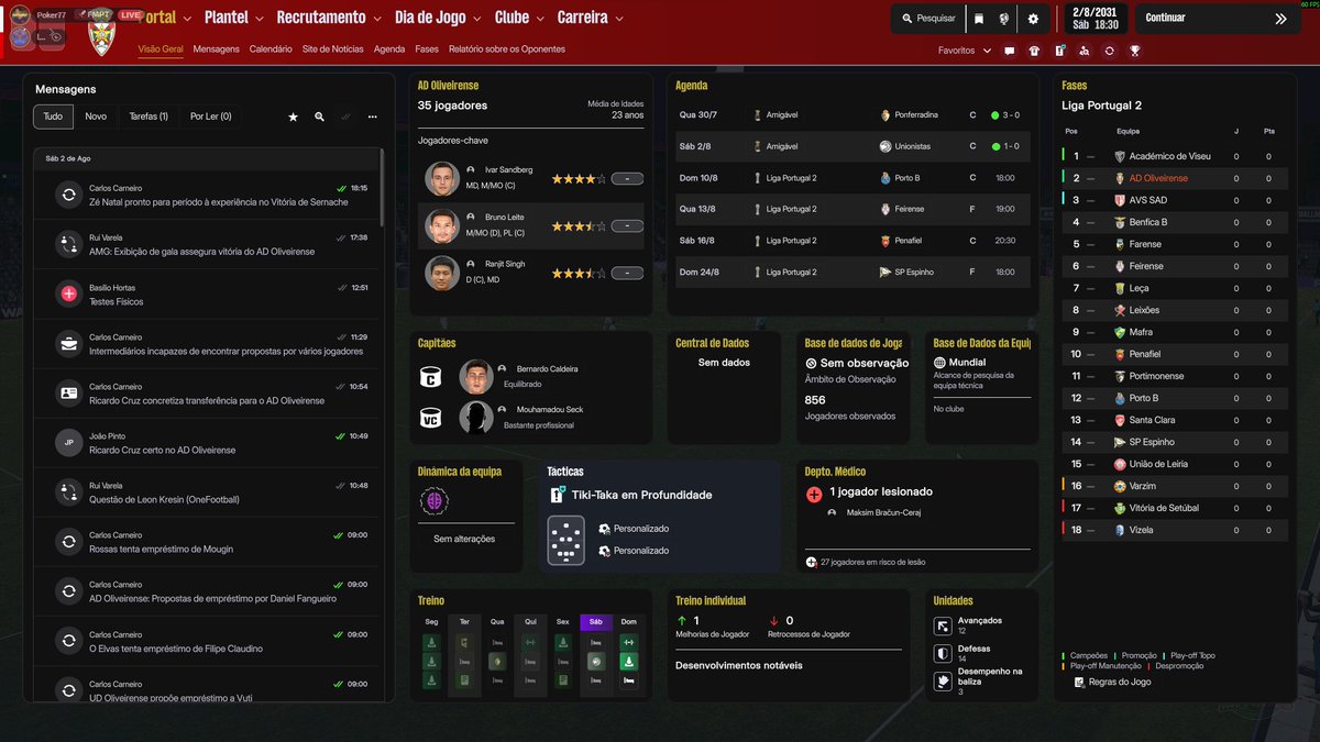 [PT/EN] Mesma equipa, mesma divisão, com mais ambição, em busca do Tugão! (AD Oliveirense T7 Ep1) | FM 26 | <a href="/5M_Esports/">5M ESPORTS</a> 
twitch.tv/poker_77_