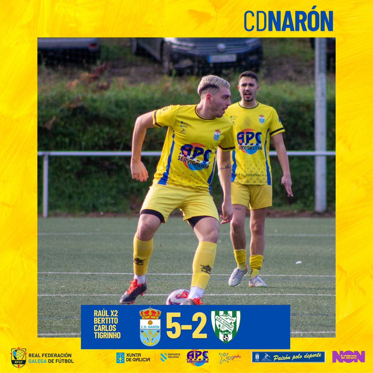 CDNaron's tweet image. 🏁FINAAAAL do #NaronACapela con vitoria para #osnosos 

⚽️ Raúl x2, Bertito, Carlos e Tigrinho 

¡Seguimos o camiño! 🧠

#CDNaron