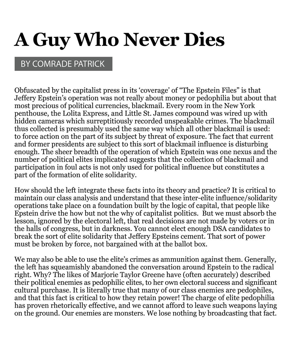 This issue features multiple pieces about the recent anti-ICE resistance in Minneapolis and how it will affect you. We have a memorial to Renee and Alex, as well as articles on what YOU need to be considering and what YOU need to be doing. 1/2