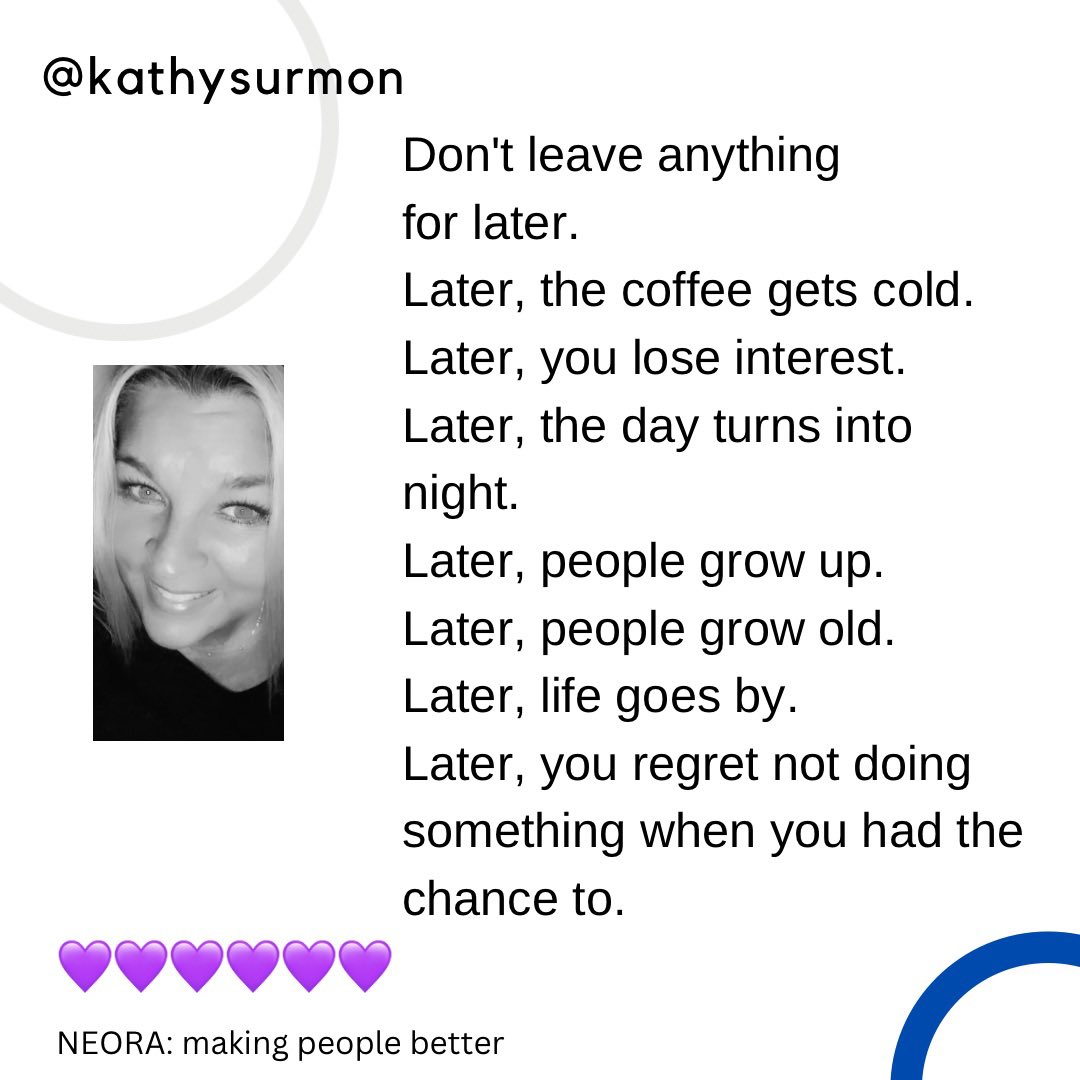 Happy Sunday ꨄ

Later comes with regret…. 

#mindset #courage #integrity #possibilities #SelfLove #livehappy #notetoself #confidence #strength