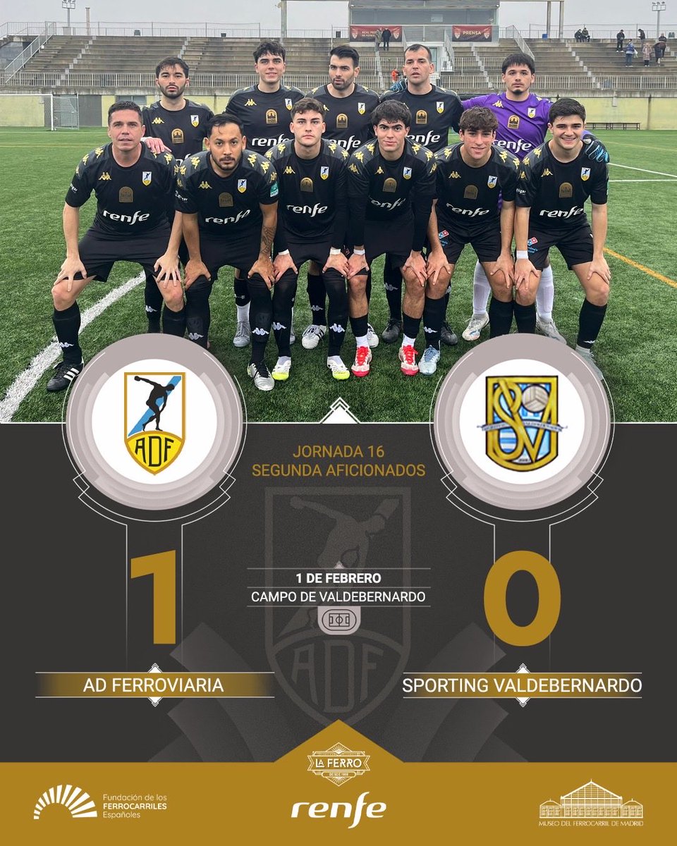 ad_ferroviaria's tweet photo. 🟩 𝐅𝐈𝐍𝐀𝐋 

Tres puntazos que valen oro con uno gol de la Ferro en el descuento.

⚽️ Zafra

1️⃣ AD Ferroviaria
0️⃣ Sporting Valdebernardo

#SubeALaFerro 🚂 https://t.co/b9sh6LysDL