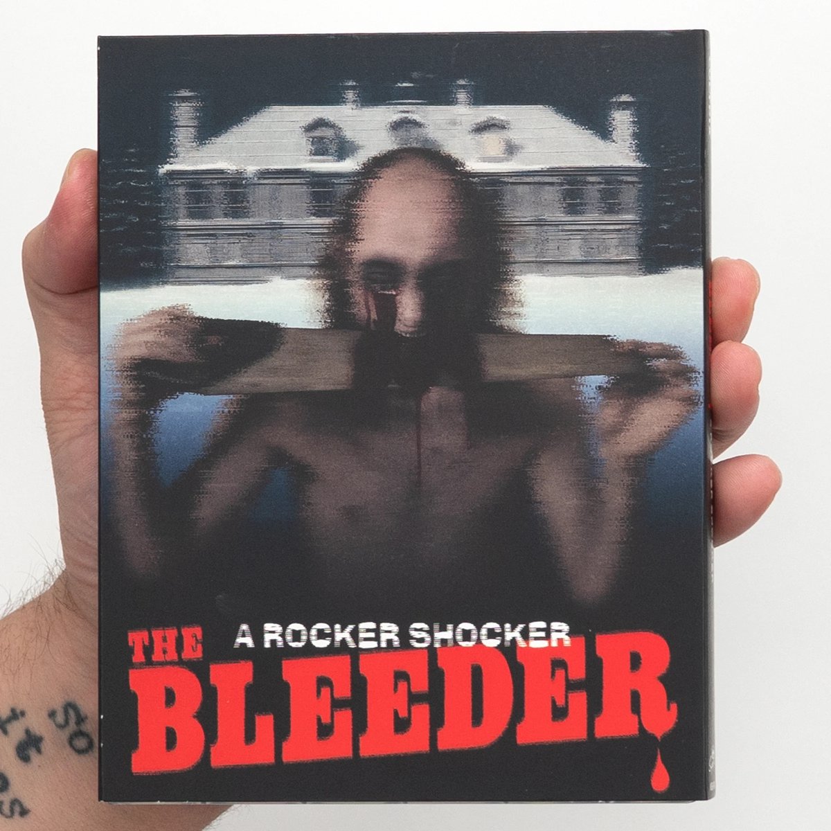 disc_connected's tweet photo. ***ANNOUNCEMENT***

Now available to order and shipping later this month on the @VinegarSyndrome website on Blu-ray in the US from @ocndistro #PartnerLabel @KlubbSuper8: #TheBleeder (1982)!

Sweden's first feature film shot on video (U-matic), is also Sweden's only slasher movie. The overall-clad hemophiliac "The Bleeder" is roaming the abandoned estate of Byfors, blood pouring from his eyes. The all-girl band Rock Cats (real-life band Revanch) have engine trouble with their tour bus in the middle of the woods. Guess where they end up?
Hans Hatwig is the legendary editor of the hugely successful Swedish pop magazines Poster (1974-1980) and Okej (1980-1989). He photographed the bands himself, and got Gene Simmons from KISS to pose with a poster for The Bleeder in his mouth, fueling the rumor that Simmons played the lead character, a clever PR trick by the enterprising Hatwig. The Bleeder is actually played by Åke Eriksson, one of Sweden's best drummers, known from bands like Attack, Bedlam and Wasa Express.

directed by: Hans Hatwig
starring: Åke Eriksson, Sussi Ax, Eva Danielsson, Mia Hansson, Maria Landberg, Agneta Öhlund, Eva Pettersson, Dan Stråhed, Antonio Di Ponziani, Bror Strandberg
1982 / 87 min / 1.66:1 / Swedish DTS-HD MA 1.0

Additional info:

Region Free Blu-ray
Location Scouting at Ryfors Herrgård 1981
Interviews with Cast and Crew 2005
Reunion with Revanch, Hans Hatwig and video tech "Lärkan" at Ryfors Estate 2005
Hans Hatwig & Åke Eriksson, Sala 2023
Deleted Scenes & Bloopers
Gallery
Behind-the-Scenes Book with Photos
English, Swedish subtitles

https://t.co/gjmSLQNcjN

#BluRay #PhysicalMedia #BluRays #BoutiqueBluRay #CultMovies #DiscConnected #OCNDistribution #VinegarSyndrome #KlubbSuper8