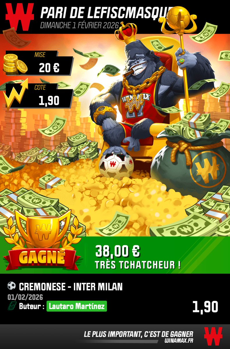 LaFormuleWin's tweet photo. ⚽️🎾🥊 Journée 100% gagnante aujourd’hui 📈
Des tickets validés sur toutes les compétitions.

⚽️ @8 ✅ | @2,05 ✅ | @1,90 ✅
🎾 @1,88 ✅
🥊 @5,50 ✅
Quand l’analyse est bonne, les résultats suivent.
👉 Tu en veux encore ? Tu sais où me trouver 😉

#ParisSportifs #UFC325 #Football #AO26 #TeamParieur