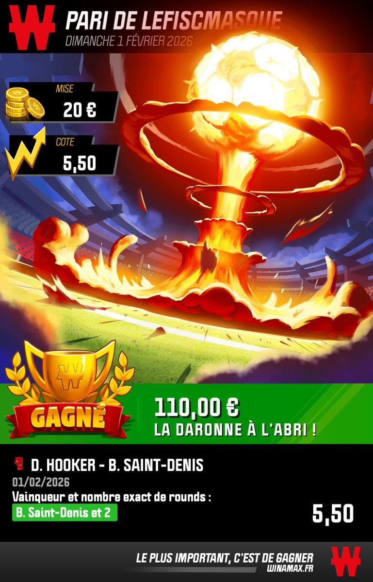 LaFormuleWin's tweet photo. ⚽️🎾🥊 Journée 100% gagnante aujourd’hui 📈
Des tickets validés sur toutes les compétitions.

⚽️ @8 ✅ | @2,05 ✅ | @1,90 ✅
🎾 @1,88 ✅
🥊 @5,50 ✅
Quand l’analyse est bonne, les résultats suivent.
👉 Tu en veux encore ? Tu sais où me trouver 😉

#ParisSportifs #UFC325 #Football #AO26 #TeamParieur